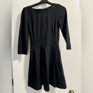 Banana Republic, black fit and flare dress size 2 Petite